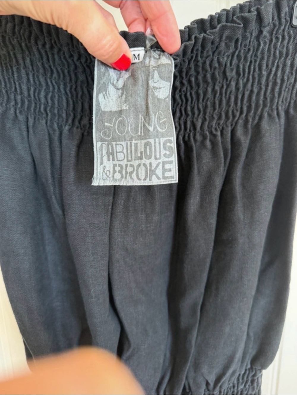 Young Fabulous and Broke Black Strapless Wide-Leg Jumpsuit - Picture 4 of 4
